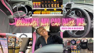 Decorate my car with me 2023 on a budget 💰‼️😲