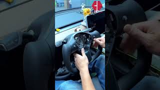 Tesla model y upgrades Yoke steering wheel! #evcars #tesla #teslamodely #teslayoke