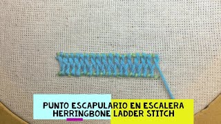 49)*PUNTO ESCAPULARIO EN ESCALERA - HERRINGBONE LADDER STITCH* [Bordado a Mano~Hand Embroidery]