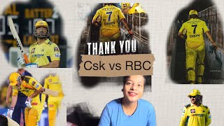 RCB vs CSK MSD Show The END ?Thankyou,Mahendra Singh ,For everything @SMILEY_PUJA