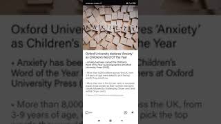 Anxiety is Oxford University Press children’s word of the year