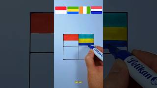 4 negara dengan warna bendera kebanggaan nya indonesia+gabon+ivory coast+netherlands #flag #art