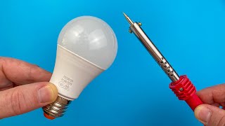 Use a soldering iron to repair all the burned out LED bulbs in your house!!!