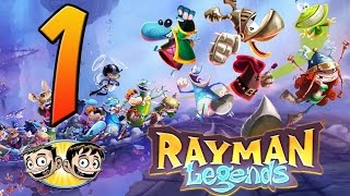 Rayman Legends Co-Op Gameplay Walkthrough - PART 1 - I'm Too Cool To Be Cool!