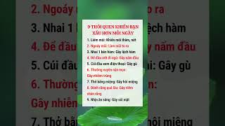 9 THÓI QUEN KHIẾN BẠN XẤU HƠN MỖI NGÀY #reels #xuhuong #suckhoe