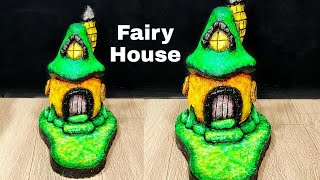 Beautiful fairy house using plastic bottle and cement making at home