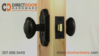 Emtek Lost Wax Parma Door Knob with Style 11 Rosette in Flat Black