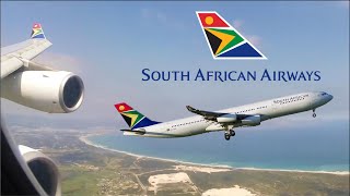 ✈︎ South African Airways ✈︎ Crazy Wingflex Landing in Cape Town - A340-300 Airbus