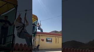 Pehli baar Jaipur me Zip Line😱😱😍 #jaipur #khazanamahal #zipline #ziplineadventure