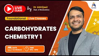 Biochemistry live class  for  1st internals about Carbohydrate Chemistry 1 by Dr.Abhijeet