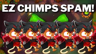 CHIMPS on Carved Done Easy with Bottom Path Druid Spam! Bloons TD 6