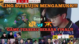 LING SUTSUJIN MENGGILAA!!!! REACTION STREAMER RRQ HOSHI VS FNATIC ONIC GAME 1