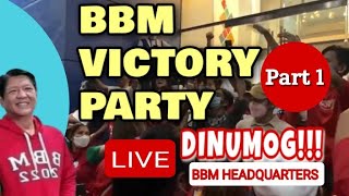 BBM VICTORY PARTY| BBM HEADQUARTERS LIVE PART 1