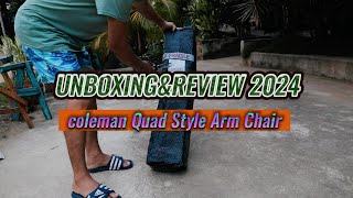 COLEMAN QUAD STYLE ARM CHAIR FROM LAZADA NOV. 11.11 2024 SALE UNBOXING AND REVIEW