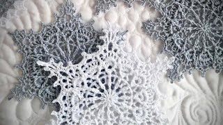 Вяжем красивую снежинку! ❄️❄️❄️Мастер-класс! Crochet snowflake