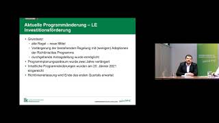 Webinar - LE-Investitionsförderung und Covid-19 Investitionsprämie