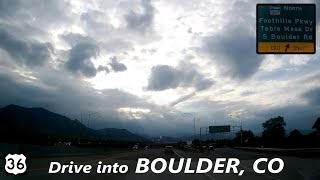 US-36 EB Denver-Boulder Turnpike into Boulder, Colorado