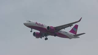 POUSO DO A320 NEO AZUL ROSA