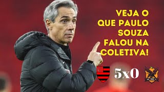 Coletiva de Paulo Souza flamengo 5 x 0 nova iguaçu coletiva paulo sousa, paulo sousa, paulo souza,