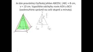 Odchylka přímek a rovin v prostoru VI.