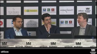 ANALYSIS WITH GMs VLADIMIR KRAMNIK AND LEVON ARONIAN - NORWAY CHESS 2017 ROUND 6