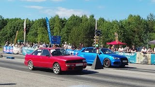 2018 Audi RS3 Sportback 2.5 TFSI vs Audi 90 B3 Quattro 4.2 Turbo 1/4 mile drag race