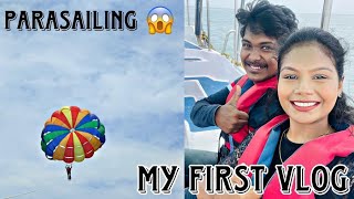 My First Vlog 😍 || Parasailing in puri😯||Water sports in puri