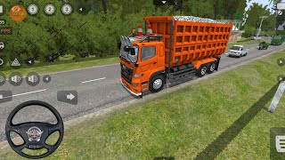 Bus simulator Indonesia - Hino 500 Dump Truck Driving in bussid - Off-road Driving - Gameplay