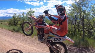 Crazy Dirt bike Wheelie and Stoppies! Dirt bike stunts Ktm Gopro 4K!