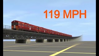 [Trainz] Redhen Railcar Downhill Speed Test (119 MPH!)