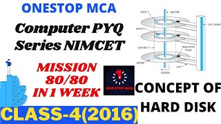 #nimcet #mca Computer PYQ 2016|CONCEPT OF HARD DISK | CLASS-04| Mission 80/80| @OneStop MCA