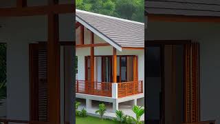 Rumah ini memelilki lantai yang di tinggikan ditengah taman yang indah #rumahelegan #rumahminimalis