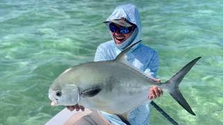 20lb permit, sightfished in 2ft of crystal blue water on a grass flat. + Snorkeling Adventure