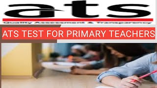 Allied Testing Service Test For The Post of Primary Teachers AJK