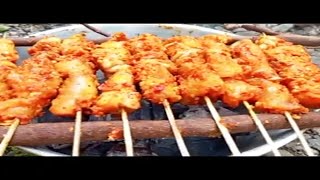 sate ayam bumbu rujak ala ibu | roasted chicken | satay