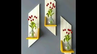 Wooden shelf designs | wooden decoration ideas | Home decor idea|