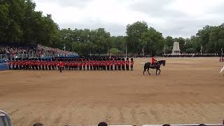 Trooping the Colour, Major Generals Review, 1/6/24, march past in quick time.