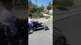 Go cart vs Golf cart. Extreme speed race. Crazy epic fail. Super lit race. Cops get called.#savage