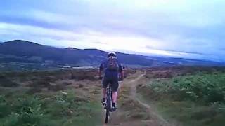 Mountain Biking Long Mynd - ridge descent into Batch Valley