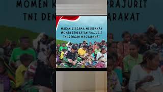 Aparat dan masyarakat Papua makan bersama, perkuat kebersamaan #PapuaKondusif #IndonesiakuPapuaku