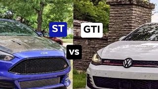 Big Turbo Focus ST vs Stage 2 MK7 VW GTI | Battle of the Hot Hatches