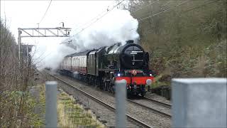 46100 Royal Scot at Hartford Station Cheshire 18th December 2021