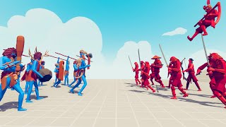 TRIBAL TEAM vs SAMURAI TEAM | TABS Totally Accurate Battle Simulator