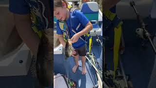 5 year old identifies fish he caught on Savannah river  #kidsfish #catchingfish #riverfishing