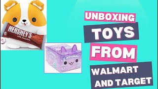 Unboxing toys from walmart and target {aphmau, snackles, minibrands.}