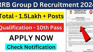 RRB Group D Recruitment 2024 Notification Information Apply Here