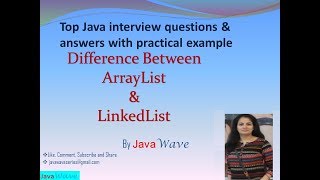 Difference Between ArrayList And LinkedList  | Core Java Interview question