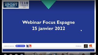 Webinar présentation marché Espagne -  25 01 2022