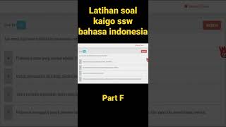 latihan soal kaigo ssw bahasa indonesia F