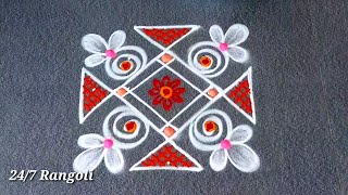 Daily use Kolam Designs for Beginners 🍀 Simple Kolam Designs 🍀 Geethala Muggulu 🍀 24/7 Rangoli 🍀